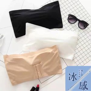 Comfortable Ice Silk Bralette for Women with Backless Design and Invisible Steel Ring Free Perfect for Students and Everyday Wear