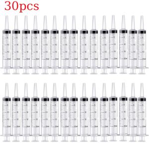 30Pcs Liquid Measuring Plastic Syringe for Resin Crafts Science Lab Pet Feeding Oil or Glue 20ml