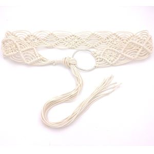 เข็มขัดผูกเอวสไตล์โบฮีเมียน ผ้าไนลอน สำหรับผู้หญิง ฤดูใบไม้ร่วง 2024 เข็มขัดผูกเอวสไตล์ชาติพันธุ์ สายรัดเอวแบบผูกเชือก แฟชั่น