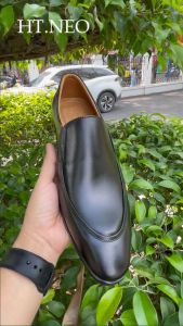 Giày tây lười nam HT.NEO da bò cao cấp Thiết kế basic Kiểu dáng sang trọng lịch sự dễ phối đồ GT18