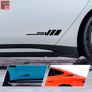 Car Decal Sticker Side Skirt Sporty Leaf Wing Body Door Scratch Cover Modification Decorative Paper Full Car Stripe Pattern