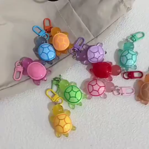 Mini Colorful Acrylic Animal Pendant Backapck DIY Accessories Children Small Turtle Keychain