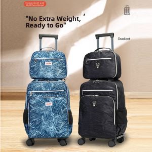 MLZH | Oxford Cloth Rotational Wheel Lightweight Foldable High-Capacity 20-inch Luggage