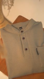 KHOIRUMMAH Koko Kurta Zain Kids - Koko Anak Laki Laki - Kurta kasual Lengan Panjang - Caramel