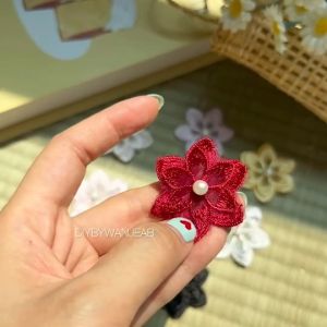 ดอกไม้ลูกไม้ 9 สี ดอกไม้ประดิษฐ์ ทำจากผ้า สำหรับตกแต่งเสื้อผ้า งานฝีมือ และงาน DIY ทั่วไป