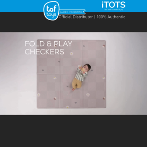 Taf Toys Fold & Play Checkers Baby Play Mat – Durable Cushioned Waterproof & Foldable