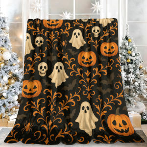Beast Kingdom | Halloween Witch Hat Cauldron Flannel Blanket Soft Fuzzy Plush Cozy Warm Throw for Sofa Bed Couch Home Decor
