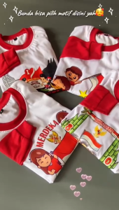 Setelan Piyama Anak Motif 17 Agustus Merah Putih - Nyaman & Trendi untuk Usia 1-10 Tahun