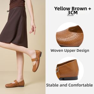 Josiny | French Woven Mary Jane Flat Shoes