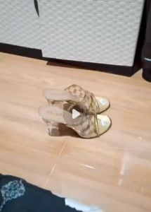 JURAGAN ONLINE - MEGA SALE!!! High Heels ACHA GC 3 REAL PICT Warna Soft Cantik Mika Bening Transparan