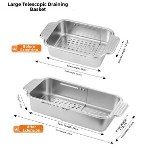 Kitchen Stainless Steel Adjustable Filter Basket
