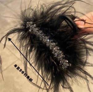 Fancy Shark Clip Ins Style Classy Feather Wheat Grabbing Clip Back Head Hair Clip Female Hair Volume More than Hair Claw