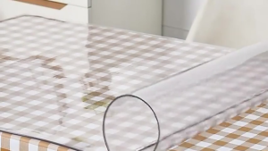 High temperature resistance 100℃🔥 Table Plastic Cover No odor Transparent PVC Table Mat PVC plastic Tablecloth Table Protector Mat PVC Table Cloth Soft Glass Table Protector Mat Transparent table mantle Rectangular plastic cover oil-proof Waterproof