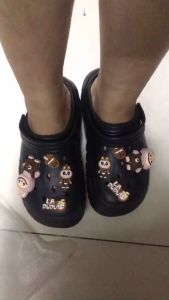 Dép sục nữ tăng chiều cao họa tiết bé ba xinh xỉu