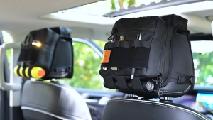 [Woodz] Multi Function Car Headrest Storage Bag Car Seat Organizer Large Capacity Multi Layer Compartments