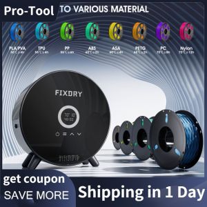 3D Printer Filament Dryer Box With Fan: Temperature Control Compatible With Nylon PVA PLA PETG TPU Storage Box