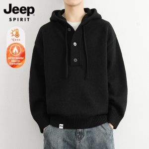 JEEP SPIRIT | Autumn and Winter Mens Knit Sweater Jacket
