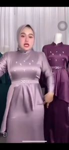 New Arrival: Jamila Dress Satin Velvet Baju Kondangan Wanita Kekinan Gamis Bridesmaid Pesta