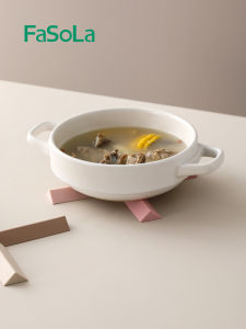 แผ่นกันร้อน FaSoLa แผ่นรองอาหารแบบพับได้ แผ่นรองจาน แผ่นรองถ้วย แผ่นรองจาน แผ่นรองแกนดั๊ก ทนความร้อนสูง สไตล์ญี่ปุ่น