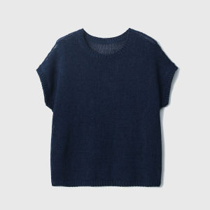 Comfortable Breathable Fabric and Paper Yarn Knit Shirt