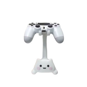 A cute cat-shaped game stand compatible with PS5/PS4/Xbox/Switch made of plastic and not easy to break