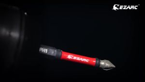 EZARC 10PC Diamond Tip Screwdriver Bit Set Anti-Slip Magnetic 2-9/16"(65mm) Torx Phillips Pozidriv Slotted Bits 1/4" Hex Shank