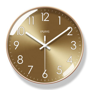 Đồng Hồ Trang Trí Tường Phòng Khách Thời Trang Đơn Giản Sang Trọng Mới 2025 Đồng Hồ Quartz Tròn Bằng Nhựa Bằng Kính