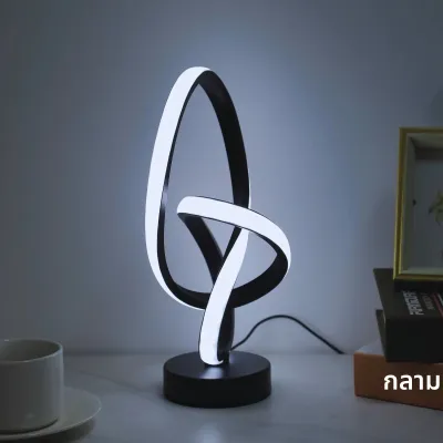 โคมไฟตั้งโต๊ะ LED ดีไซน์เรียบง่ายและสร้างสรรค์ พร้อมพอร์ต USB ปรับความสว่างได้สามสี เหมาะสำหรับห้องนอน ห้องนั่งเล่น บ้าน และสำนักงาน