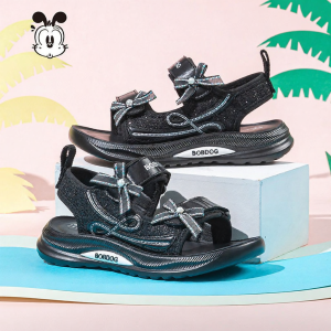 Bobdog | Slip-resistant Black Summer Sports Sandals for Girls