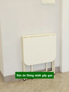 Bàn ăn thông mình gấp gọn có bánh xe di động có chốt khóa  - GM202/GM194