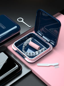 Invisible Tooth Socket Storage Box Small Dentures Pack Tooth Socket Box Carrying Orthodontic Tooth Retainer Box Brace
