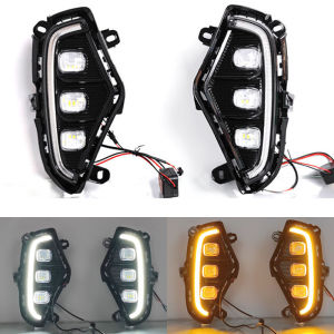 New2PCS Front Fog light Daytime Running Lamp DRL LED Light Two tone bright light For Toyota RAV4 2020-2025 Turn Signal Day Light