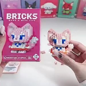 NANO BLOCK Mainan Edukasi Balok Susun Karakter Kartun Building Bricks Membantu Aktivitas Motorik