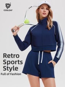 COSLEAF | Bộ Đồ Nữ Phong Cách Thể Thao Vintage