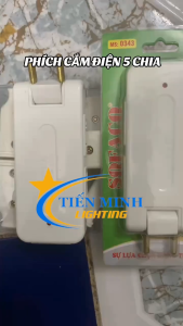 PHÍCH CẮM ĐIỆN CHỊU TẢI 2500W ĐA NĂNG 1 RA 5 QUAY GẬP 180 ĐỘ VỎ NHỰA AN TOÀN