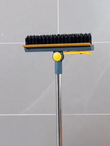 E305 Sikat Lantai Dorong 3in1 Wiper Pembersih Lantai Kamar Mandi Gagang Panjang Portable Sapu Lancip Model V