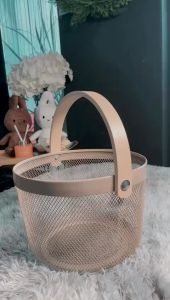 Candy Fruit Basket Round Metal Mesh/Bakul Buah Hantaran Bulat Besi/Kitchen/Jimat Ruang Simpan Barang/Storage铁艺水果篮
