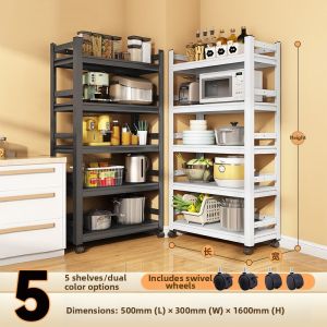 MOLORE | Moveable Multi-level Shelving Unit With Wheels