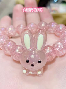 Vòng Tay Trẻ Em Sáng Bóng Hình Thỏ Dễ Thương Vòng Tay Học Sinh Mới Vòng Tay Sáng Bóng Hình Hạt Kẹo Thời Trang Cho Nữ Phụ Kiện