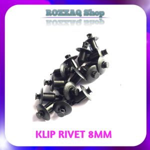 10 PCS KLIP RIVET 8MM KLIP PLASTIK BESAR KLIP BAUT KANCING KLIP JUMBO KLIP MOTOR MOBIL KLIP BAMPER UKURAN 8MM