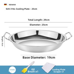 Non-stick Food-grade 316 Stainless Steel Round Steamer Plate for Making Rice Noodle Rolls and Rice Flour Sheets