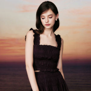 TAMMY TANGS | ชุดหวานๆ สองชิ้นพร้อมเสื้อกั๊กสายเดี่ยวและกระโปรงสั้นสำหรับฤดูร้อน สไตล์หวานๆ สำหรับสาวๆ