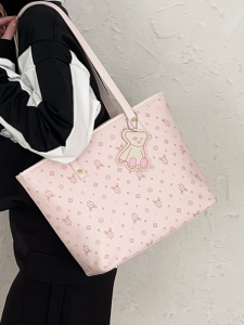 กระเป๋าถือทรงถุงทรงสี่เหลี่ยมเล็กสำหรับเดินทาง ความจุขนาดใหญ่ กระเป๋าสะพายไหล่ข้างเดียว กระเป๋าถือแบบลำลอง กระเป๋าถือทรงถุงสำหรับนักเรียน กระเป๋าถือทรงถุงสีน้ำตาล