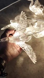 1 set lampu Angsa Akrilik / Acrylic isi 10 - Lampu dekorasi pelaminan - lampu gantung dekorasi wedding - lampu tidur lampu malam - lampu dekorasi kamar lampu cafe Hiasan Dekorasi