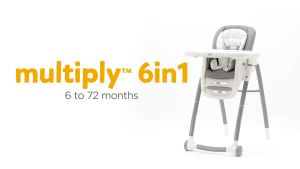 [Joie] Multiply 6-in-1 Baby Highchair - Adjustable Height & Recline 6 Months to 6 Years
