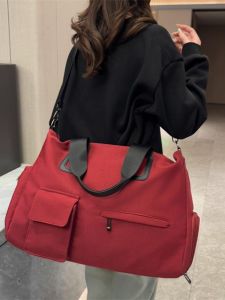 กระเป๋าเดินทางขนาดเล็กสำหรับผู้หญิง ความจุขนาดใหญ่ กระเป๋าถือสำหรับเดินทาง กระเป๋าถือสำหรับโยคะ กระเป๋าใส่ของสำหรับออกกำลังกาย กระเป๋าเก็บของ