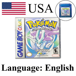 Bandai | 7 Styles Classic Pokemon GBC Game Cartridge Bundle for Game Boy Color GBA SP Retro RPG Game Card for Pokemon Fans Collection