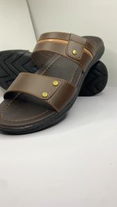 PROMO TERMURAH Sandal Kulit Pria Slide Slop Casual Kekinian / Sandal Kulit Slop / Sandal Casual Pria / Sandal Slide Selop Slip On Ban Dua Giovane Adulto