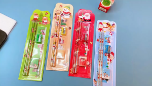 NFS Childrens Pencils Stationary Set School Supplies Stationary Set For Kids Gift Box Wholesale Christmas pencils lootbags Giveaways
