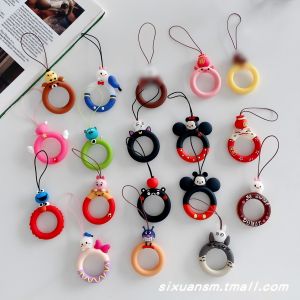Creative Cute Animal Silicone Phone Strap Womens Style Mobile Phone Case Keychain USB Flash Drive Pendant Anti-Loss Lanyard